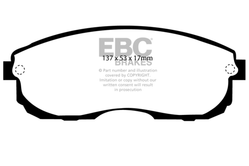 EBC 99-01 Infiniti G20 2.0 Yellowstuff Front Brake Pads thumbnail 4