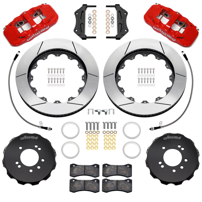 Wilwood 89-98 Nissan 240SX/89-94 Skyline/90-96 300ZX Aerolite 6R Front BBK w/ 14in SLT Rotors - Red