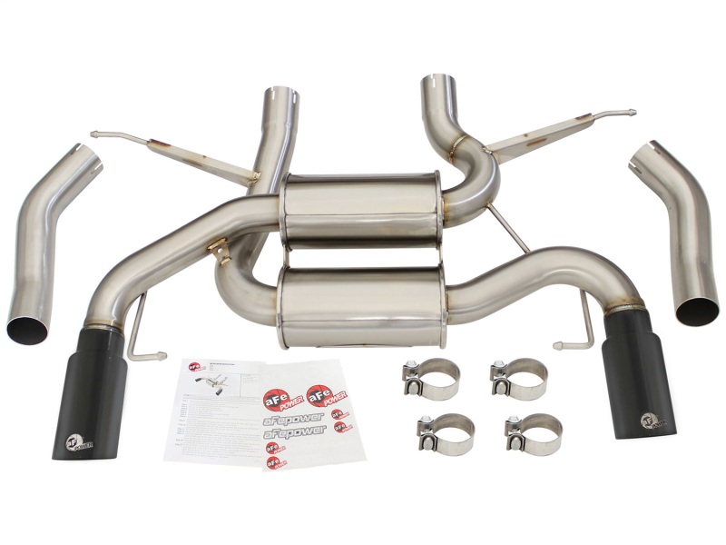 aFe MACHForce XP 2.5in Axle Back Stainless Exhaust w/ Black Tips 07-13 BMW 335i 3.0L L6 (E90/92) N55 thumbnail 5