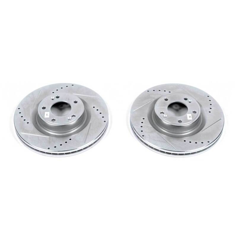 Power Stop 10-16 Hyundai Genesis Coupe Front Evolution Drilled & Slotted Rotors - Pair thumbnail 2