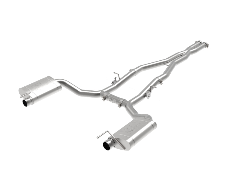 aFe MACH Force-Xp 3in 304 SS Cat-Back Exhaust 15-20 Dodge Charger Hellcat V8-6.2L (sc) / 392 V8-6.4L thumbnail 2