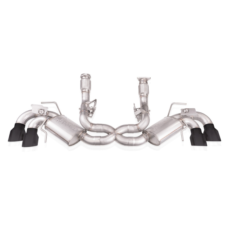 Stainless Works 20-21 Chevrolet Corvette C8 6.2L Redline Cat-Back Exhaust w/ Matte Black Tips