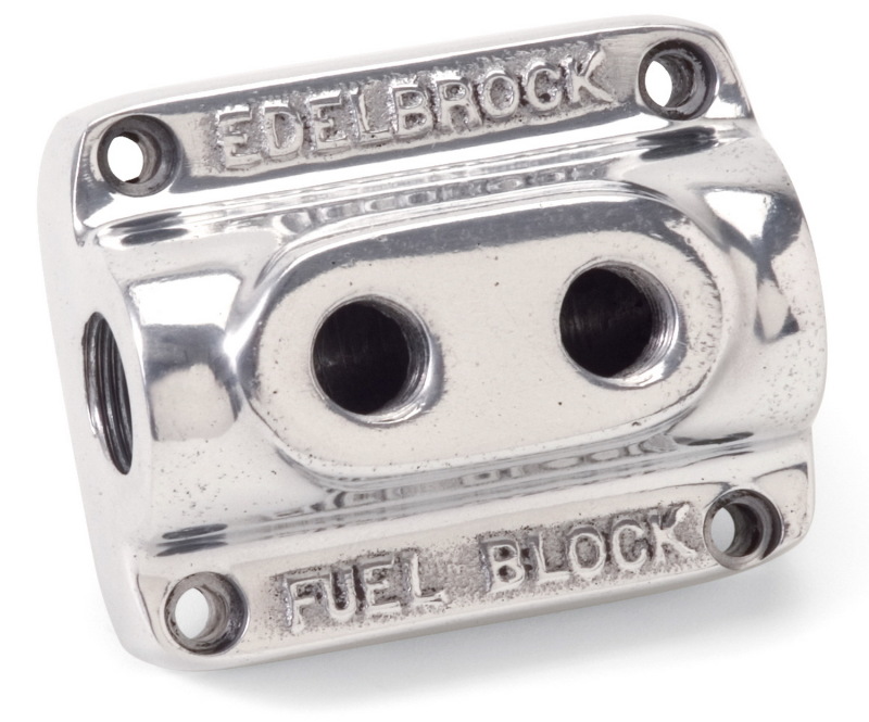 Edelbrock Polished Fuel Block Dual Carb thumbnail 7