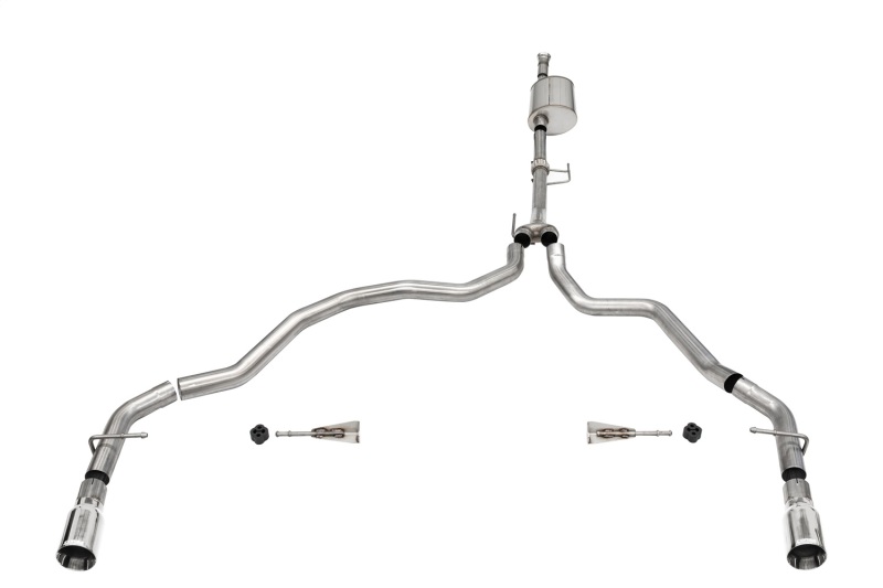 Corsa 2021-2025 Ford F-150 SuperCab/6.5in Bed 3.5L V6 Sport Cat-Back Dual Rear Exit-Polished thumbnail 2