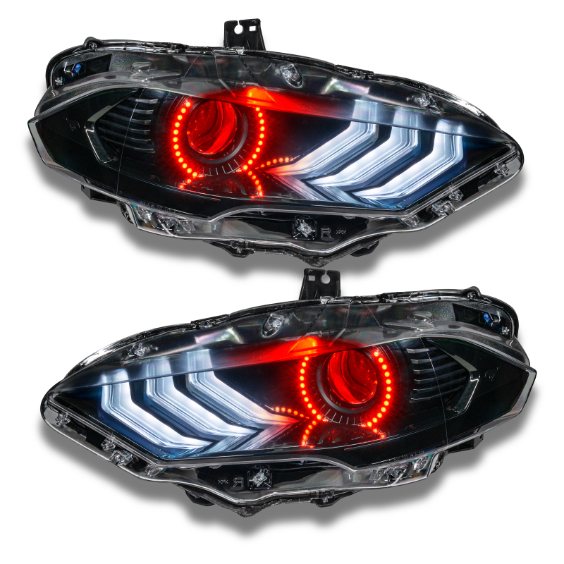 Oracle 18-21 Ford Mustang LED Headlight Halo Kit - Red thumbnail 6