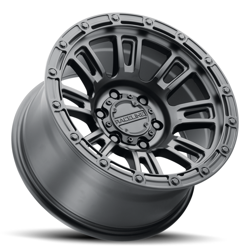 Raceline 956B Compass 18x9in / 8x170 BP / -12mm Offset / 125.2mm Bore - Satin Black Wheel thumbnail 2