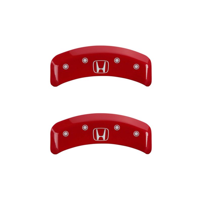 MGP 4 Caliper Covers Engraved Front Honda Engraved Rear H Logo Red finish silver ch thumbnail 8