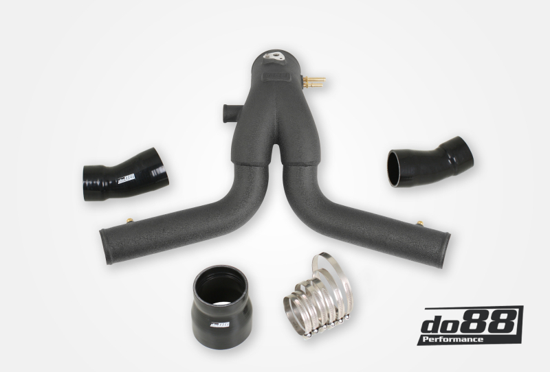 do88 13-15 Porsche 911 Turbo/Turbo S (991.1) Y-Pipe for OEM Intercooler - Black