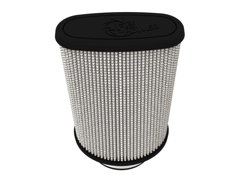 aFe Magnum FLOW Pro DRY S Universal Air Filter 3.5in Flange 5.75x5in Base 6x2.75in Top 6.5in Height thumbnail 3