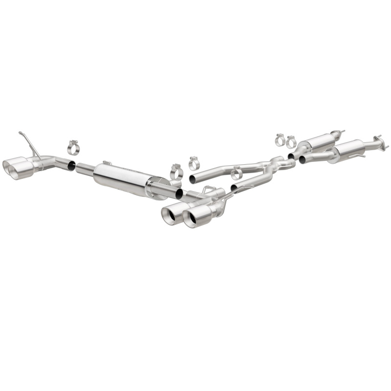 MagnaFlow Cat Back, SS, 2.5in, Quad Split Polish 4in tip 14-15 Jeep Grand Cherokee 3.6L/5.7L V6/V8 thumbnail 5