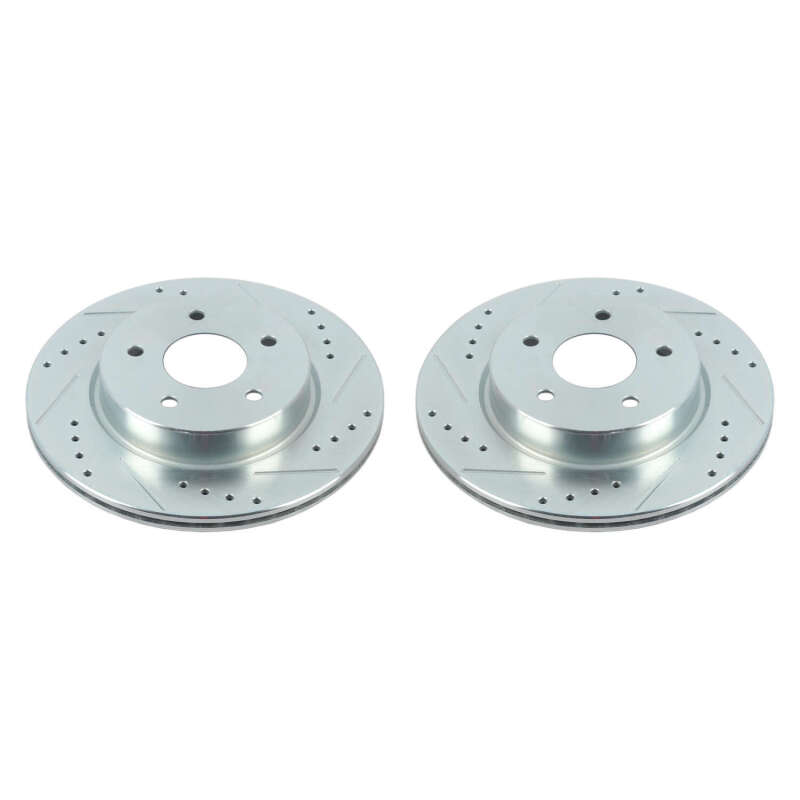 Power Stop 18-19 Nissan Leaf Rear Evolution Drilled & Slotted Rotors - Pair