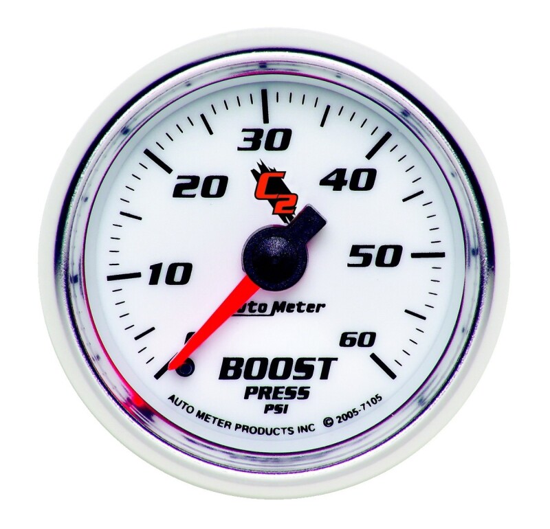 Autometer C2 52mm 0-60 PSI Mechanical Boost Gauge thumbnail 5
