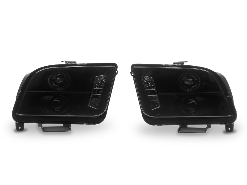 Raxiom 05-09 Ford Mustang w/ Halogen LED Halo Prjctr Headlights-Blk Hsng(Smoked Lens Exclude GT500) thumbnail 8