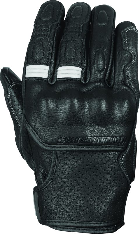 Speed and Strength Twist of Fate Leather Gloves Black/White - Large thumbnail 4