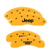 MGP 4 Caliper Covers Engraved Front JEEP Engraved Rear JEEP Grill logo Yellow finish black ch thumbnail 8
