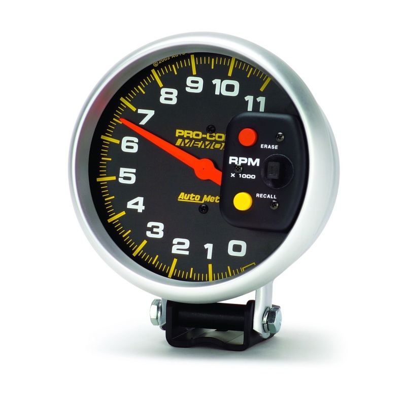 Autometer Pro-Comp 5in 0-11000 RPM Pedestal w/Peak Memory Tachometer thumbnail 8