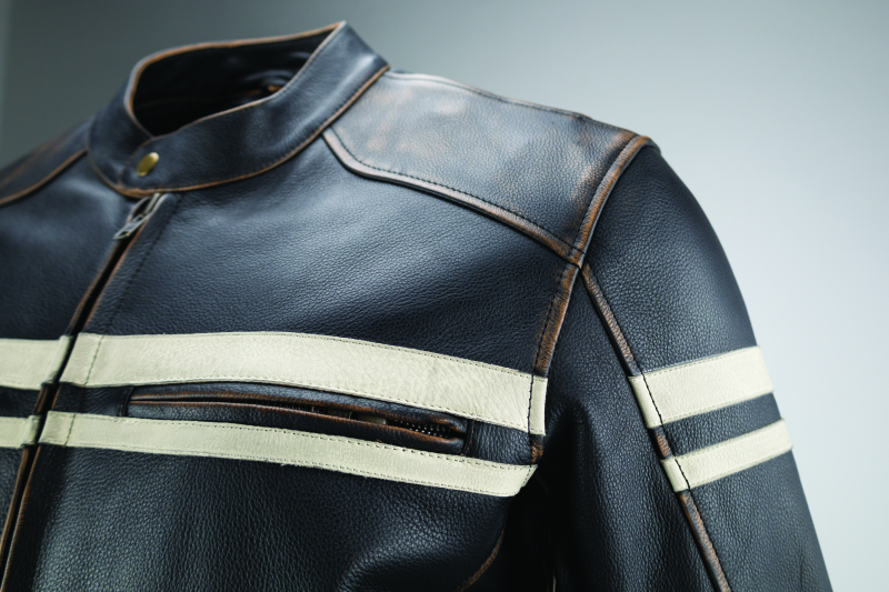 Kuryakyn Leather By River Road Hoodlum Vintage Leather Jacket Black - Small thumbnail 4