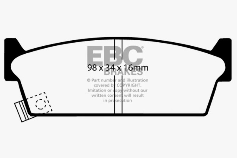EBC 90-93 Infiniti M30 3.0 Redstuff Rear Brake Pads thumbnail 5