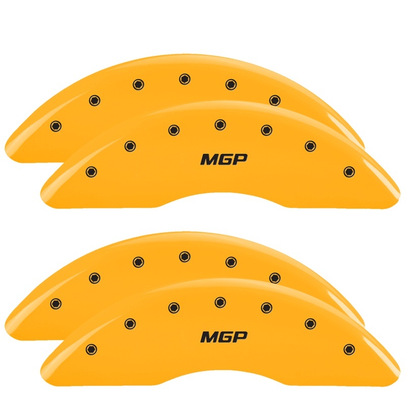 MGP 4 Caliper Covers Engraved Front & Rear MGP Yellow finish black ch thumbnail 7