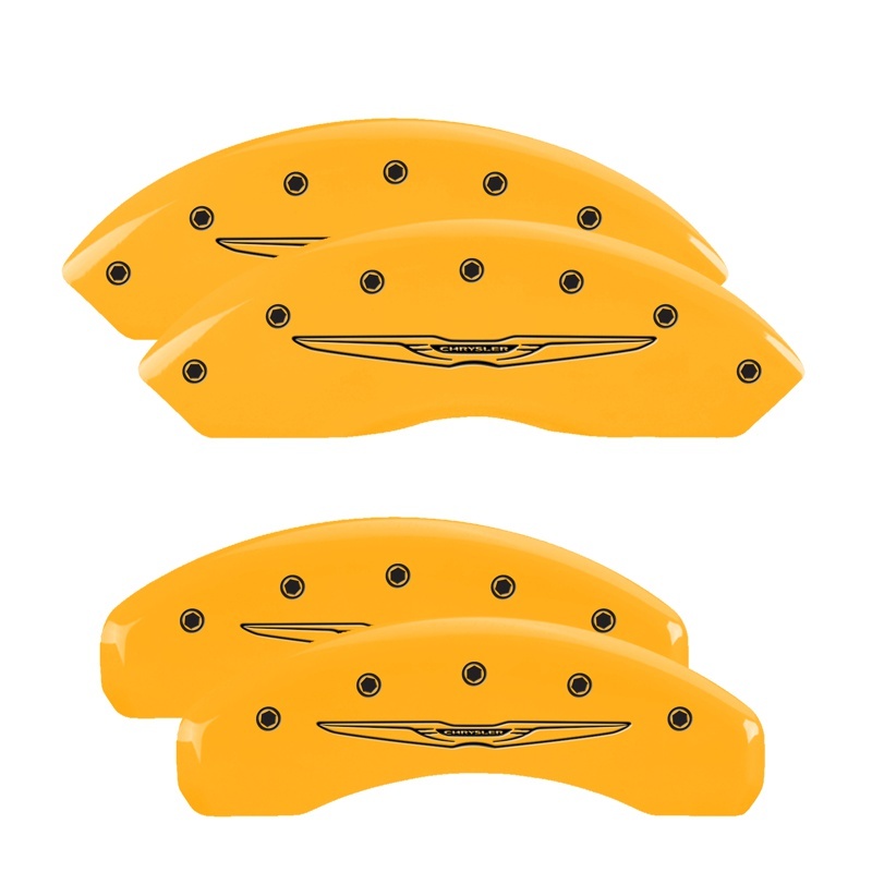 MGP 4 Caliper Covers Engraved Front & Rear Mopar Yellow Finish Black Char 2005 Chrysler Crossfire thumbnail 6