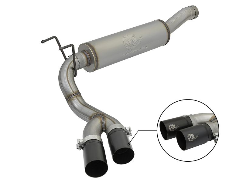 aFe Rebel Series 3-1/2in 409 SS Cat-Back Exhaust System w/Black Tip RAM 2500/3500 14-17 V8 6.4L thumbnail 2