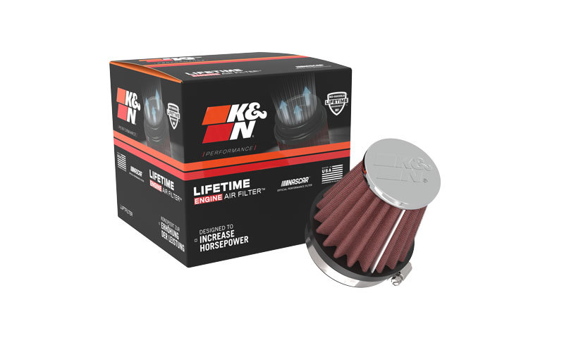 K&N Universal Chrome Filter 2 1/8 inch FLG / 3 inch Bottom / 2 inch Top / 3 inch Height thumbnail 9