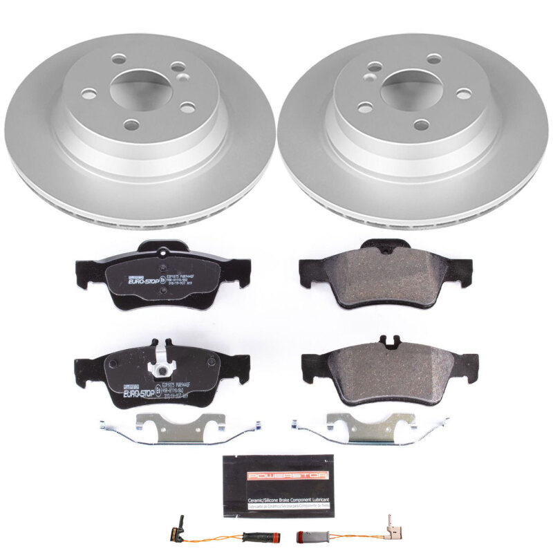 Power Stop 10-14 Mercedes-Benz E350 Front & Rear Euro-Stop Brake Kit (1x psbESK7496, 1x psbESK5322) thumbnail 5