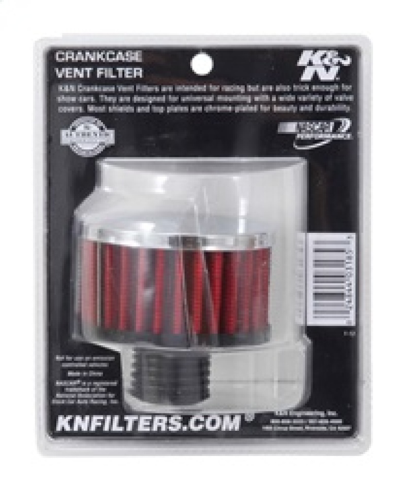 K&N .5in Flange ID x 3in OD x 3.25in H Rubber Base Crankcase Vent Filter thumbnail 5
