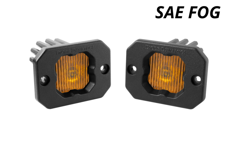 Diode Dynamics Stage Series C1 LED Pod - Yellow SAE Fog Flush ABL (Pair) thumbnail 5