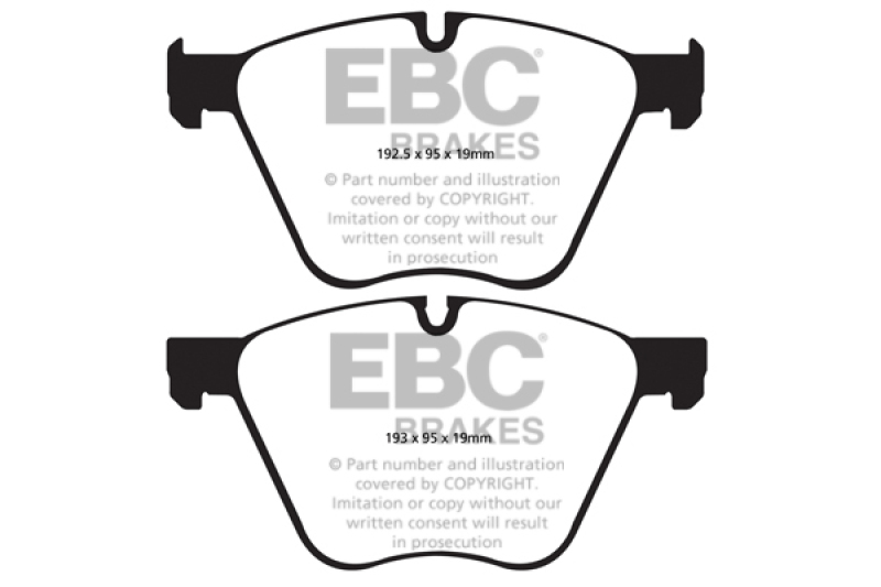 EBC 10-15 BMW X6 4.4 Twin Turbo Hybrid Redstuff Front Brake Pads thumbnail 4