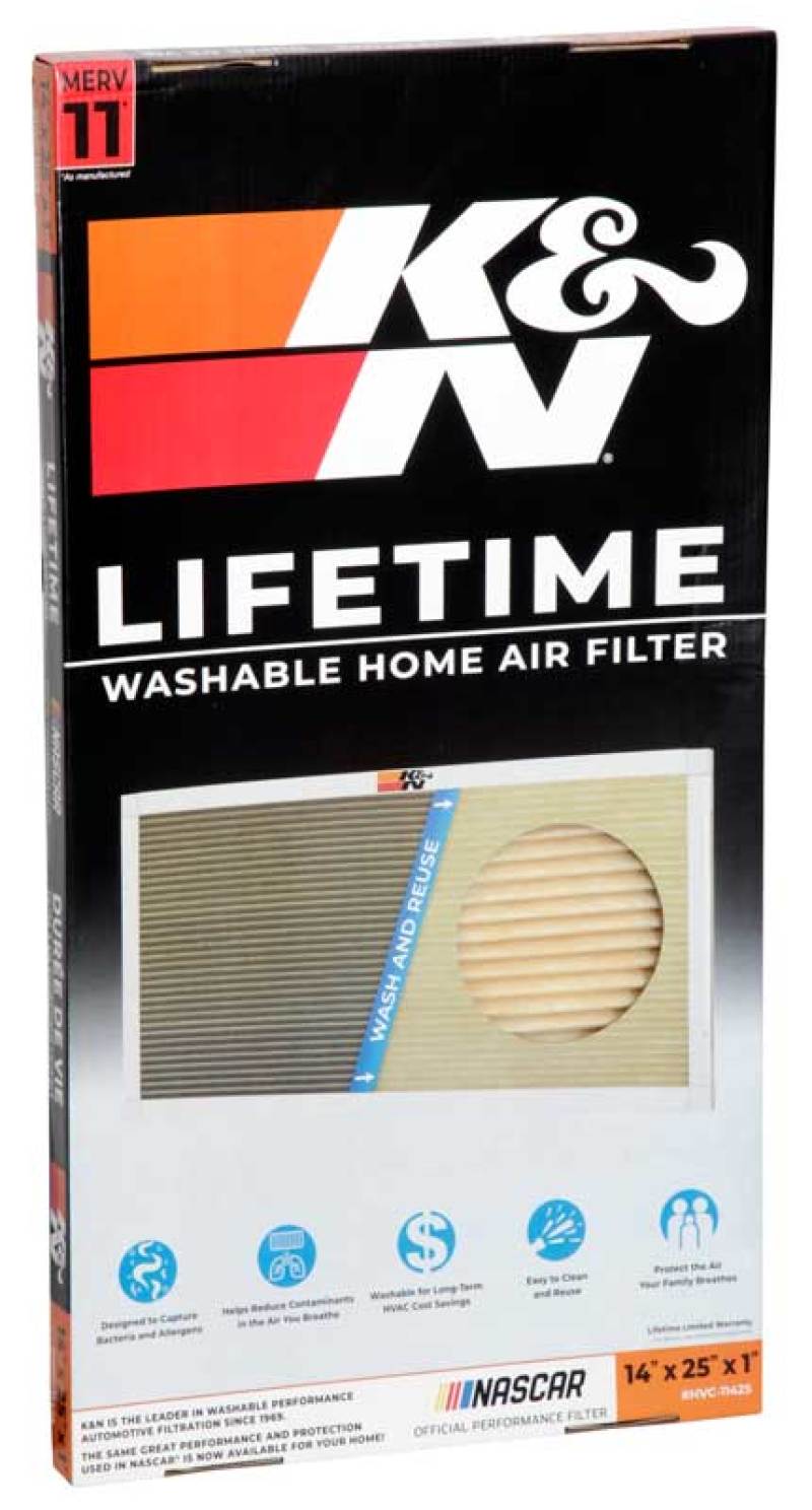 K&N HVAC Filter - 14 x 25 x 1 thumbnail 2