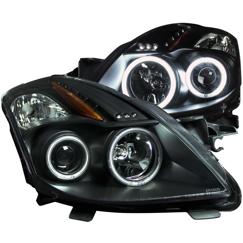 ANZO 2008-2009 Nissan Altima (2 Door ONLY) Projector Headlights w/ Halo Black (CCFL) thumbnail 2