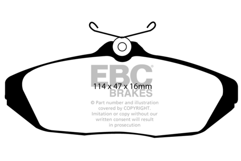 EBC Greenstuff Passenger Car Organic Brake Pads DP21164 Pads, Greenstuff, Organic, 2000 Series, Car/Truck, Set thumbnail 3