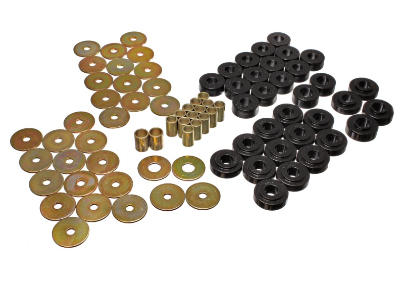 Energy Suspension 65-67 Chevy Malibu/Chevelle/Monte Carlo CONVERTIBLE ONLY Black Body Mount Set thumbnail 5