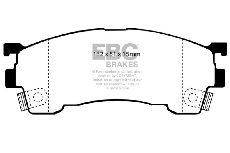 EBC 93-97 Ford Probe 2.0 16v Greenstuff Front Brake Pads thumbnail 4