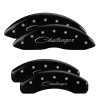 MGP 4 Caliper Covers Engraved Front & Rear Cursive/Challenger Black finish silver ch thumbnail 8
