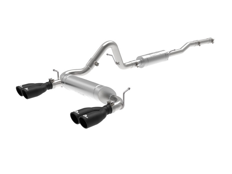 aFe Vulcan Series 2.5in 304SS Cat-Back Exhaust 07-18 Jeep Wrangler (JK) V6-3.6/3.8L w/ Black Tips thumbnail 2