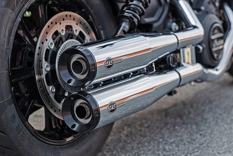 S&S Cycle 15-23 Indian Scout 4in Grand National Slip-on Muffler - Chrome
