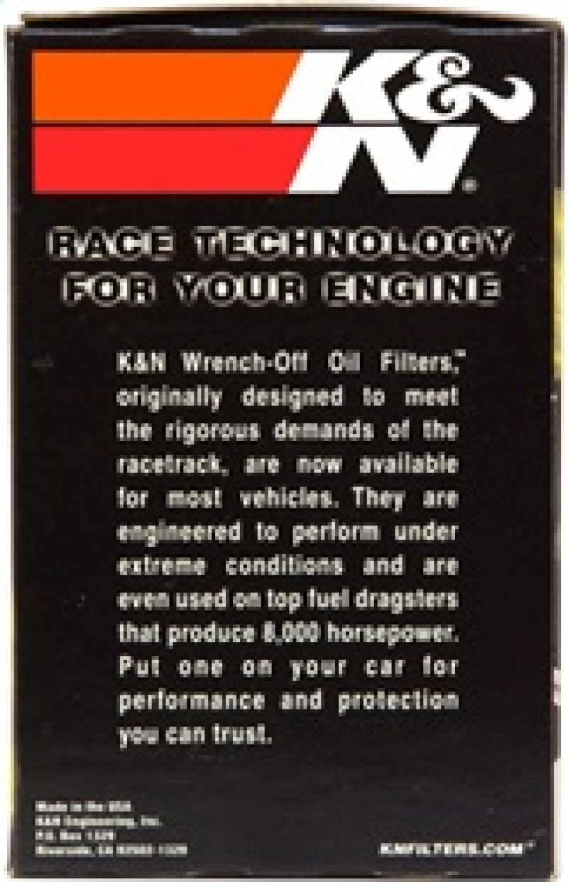 K&N Universal Performance Gold Oil Filter thumbnail 9