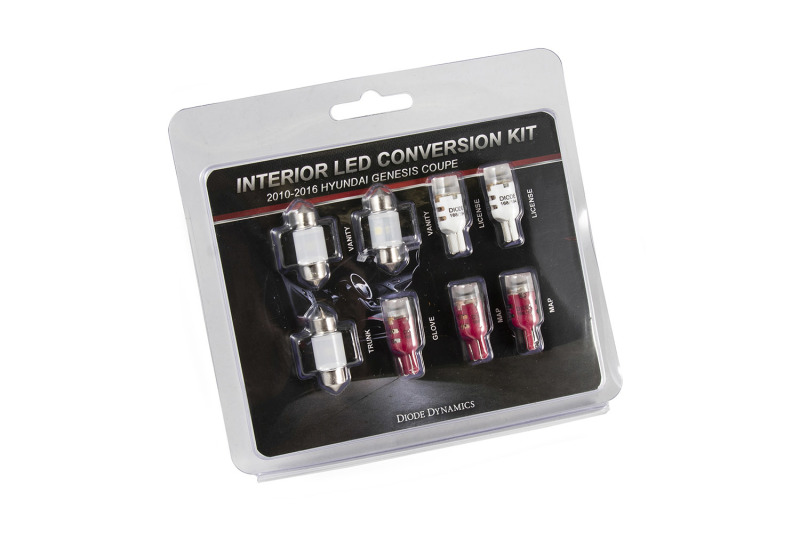 Diode Dynamics 10-16 Hyundai Genesis Coupe Interior Kit Stage 2 - Red thumbnail 2