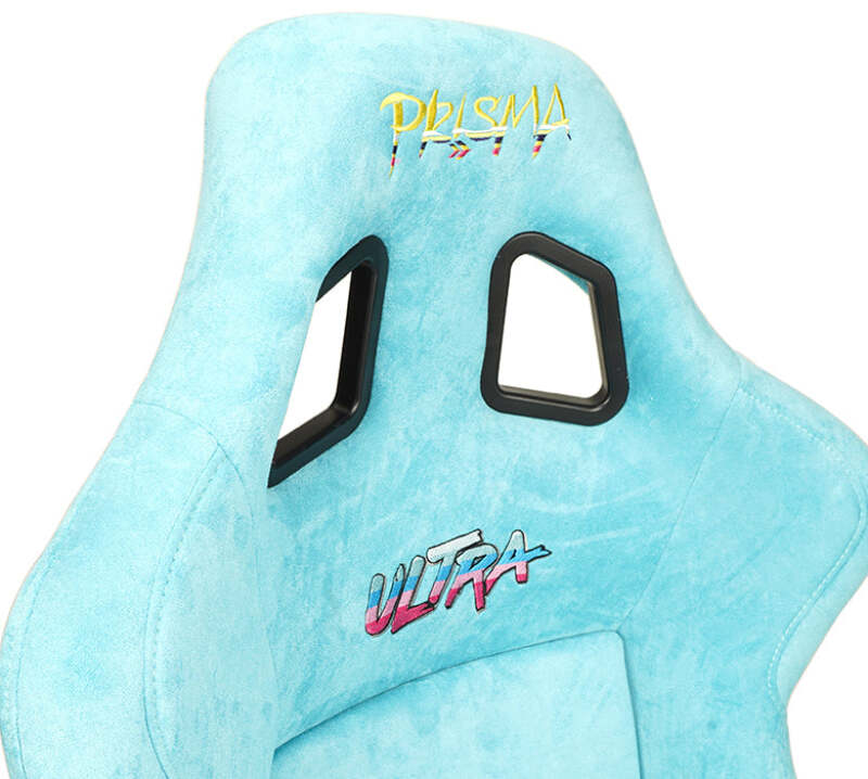 NRG FRP Bucket Seat ULTRA Edition W/ Grey Pearlized Back / Teal Microfiber Material - Large thumbnail 9