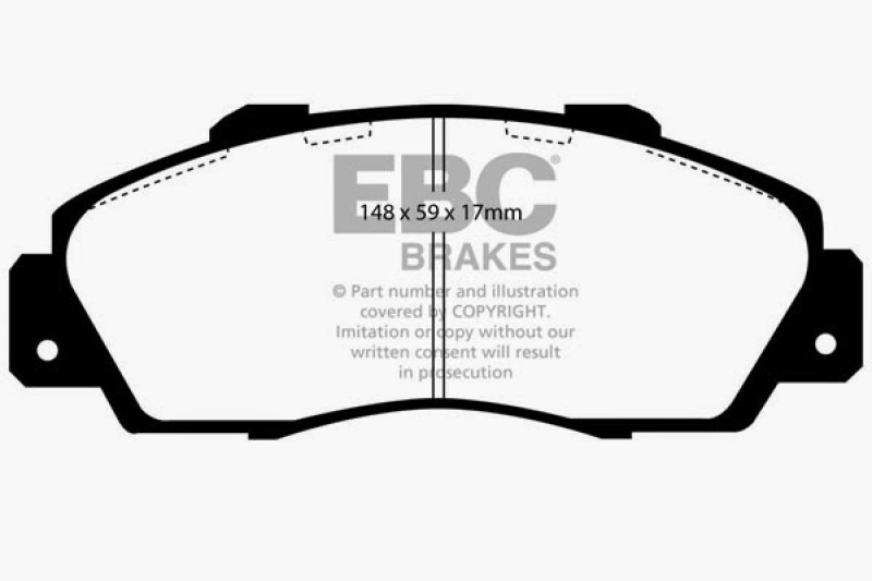 EBC 97 Acura CL 3.0 Redstuff Front Brake Pads thumbnail 3