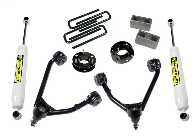 Superlift 07-16 Chevy Silv 1500 2WD 3.5in Lift Kit w/ Cast Steel Control Arms & Rear Shocks thumbnail 2