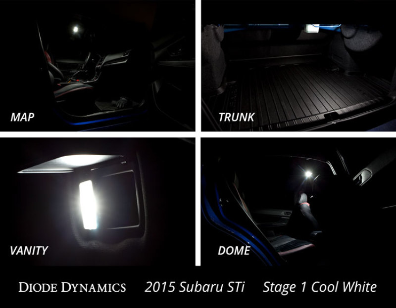 Diode Dynamics 15-19 Subaru WRX Interior Light Kit Stage 2 - Cool - White thumbnail 5