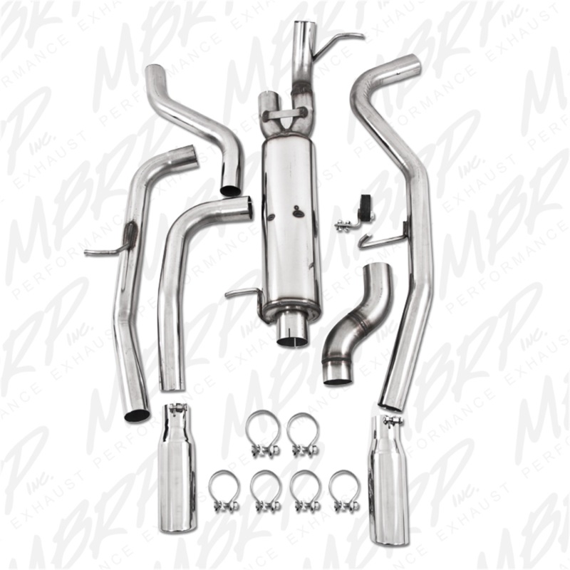 MBRP 09-11 Chev/GMC Colorado/Canyon 5.3L V8 EC/CC-SB Cat Back Dual Split Rear Exit T409 thumbnail 3