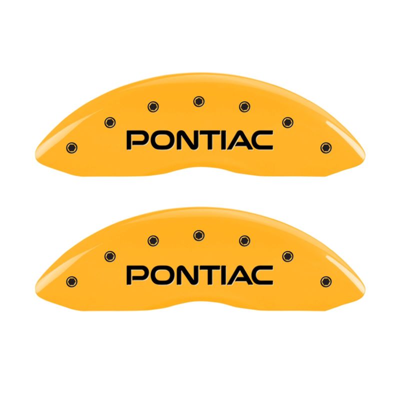 MGP 4 Caliper Covers Engraved Front Pontiac Rear Gxp Yellow Finish Black Char 2008 Pontiac G8 thumbnail 7