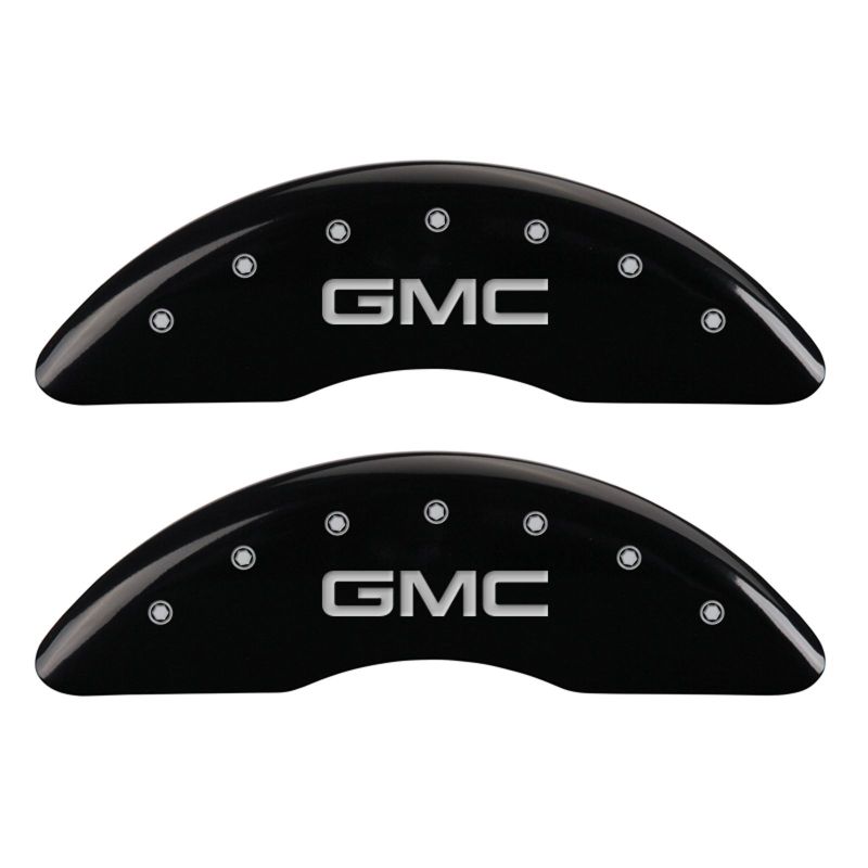 MGP 4 Caliper Covers Engraved Front & Rear GMC Black finish silver ch thumbnail 3