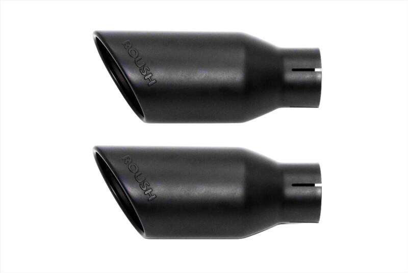 Roush 15-24 Ford F-150 5.0L 4in Black Exhaust Dual Tips - Pair thumbnail 4