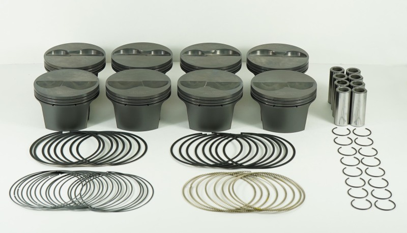 Mahle MS Piston Set SBC 358ci 4.030in Bore 3.5in Stroke 5.7in Rod .927 Pin -8cc 12.0 CR Set of 8 thumbnail 2