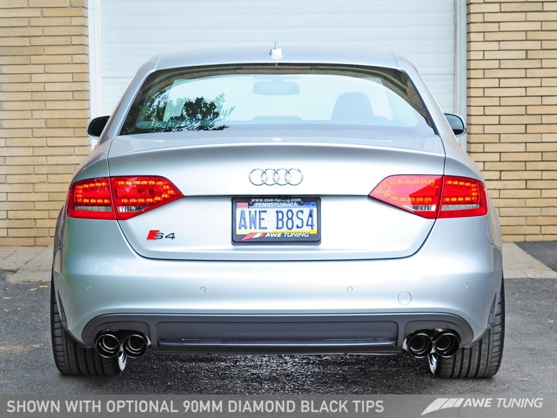 AWE Tuning Audi B8.5 S4 3.0T Track Edition Exhaust - Diamond Black Tips (102mm) thumbnail 4